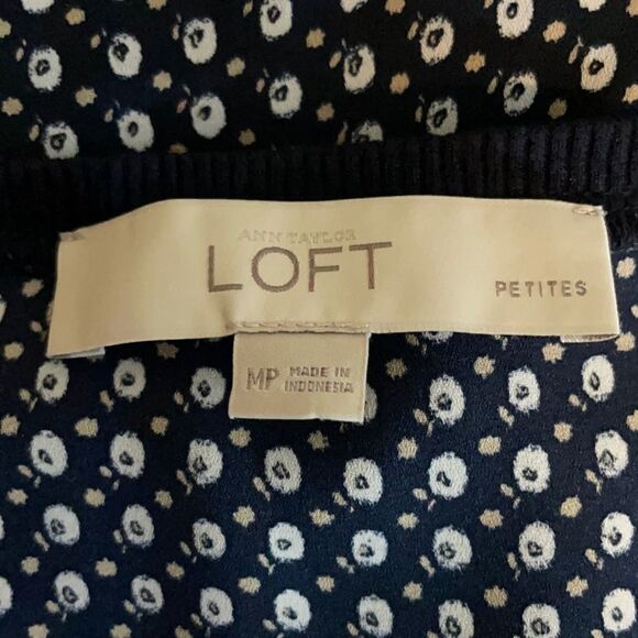 ANN Taylor Loft Sleeveless Print Tank Size Medium Petite - Picture 8 of 10